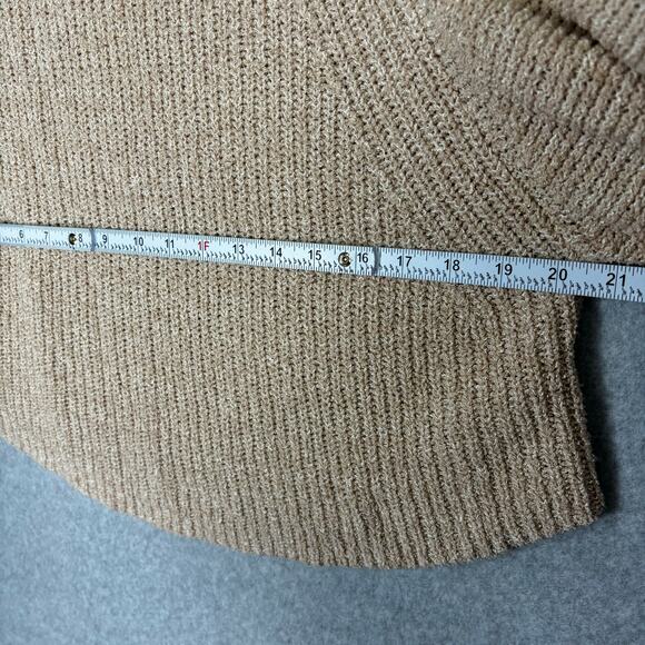 Free People Sweater Women Small Beige Tan Edessa Off The Shoulder Slouchy Chunky - Picture 7 of 11